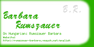 barbara rumszauer business card